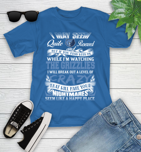 Memphis Grizzlies NBA Basketball Don't Mess With Me While I'm Watching My Team Youth T-Shirt 12