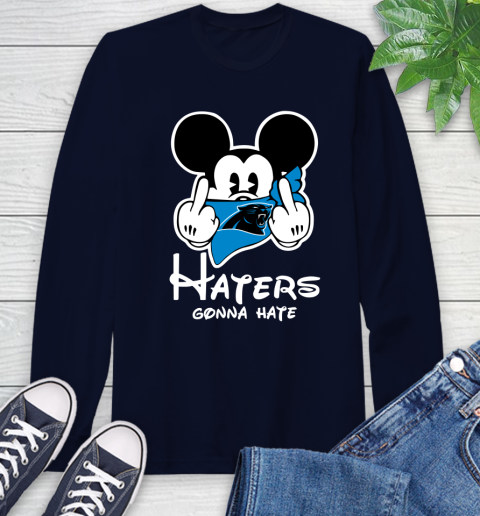 NFL Carolina Panthers Haters Gonna Hate Mickey Mouse Disney Football T Shirt_000 Long Sleeve T-Shirt 3