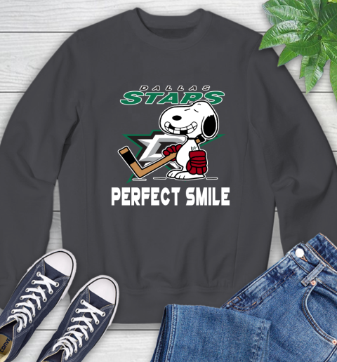 NHL Dallas Stars Snoopy Perfect Smile The Peanuts Movie Hockey T Shirt Sweatshirt 6