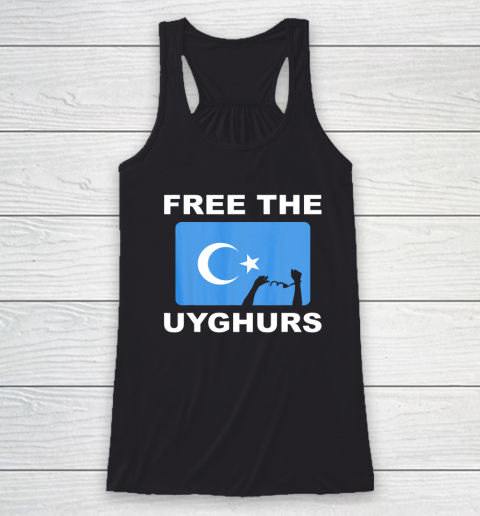 Free the Uyghurs Support Uighur Rights and Freedom Racerback Tank