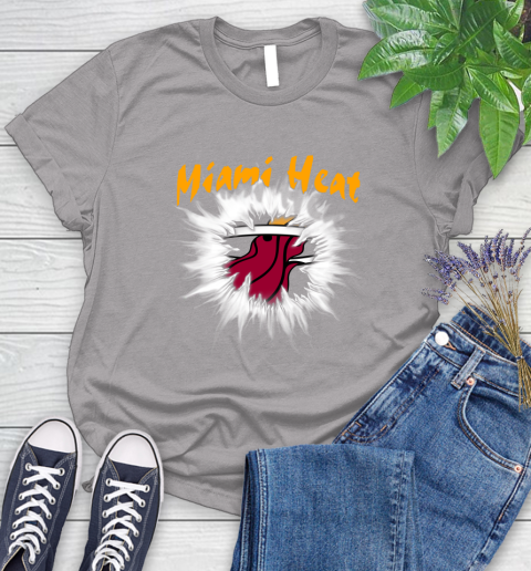 Miami Heat NBA Basketball Rip Sports Women's T-Shirt 5