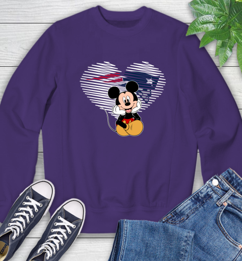 NFL New England Patriots The Heart Mickey Mouse Disney Football T Shirt_000 Sweatshirt 4