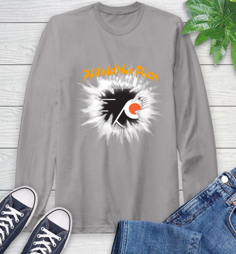 Philadelphia Flyers NHL Hockey Adoring Fan Rip Sports Long Sleeve T-Shirt 6