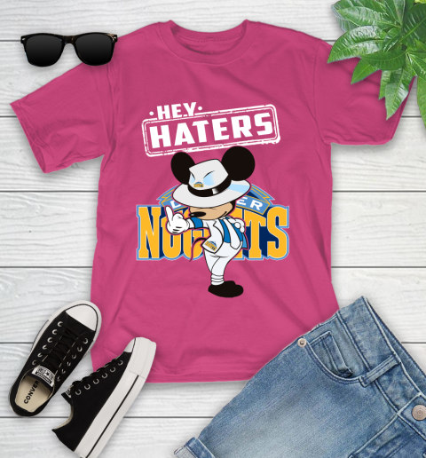 NBA Hey Haters Mickey Basketball Sports Denver Nuggets Youth T-Shirt 11