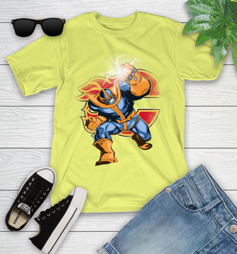 Calgary Flames NHL Hockey Thanos Avengers Infinity War Marvel Youth T-Shirt 10