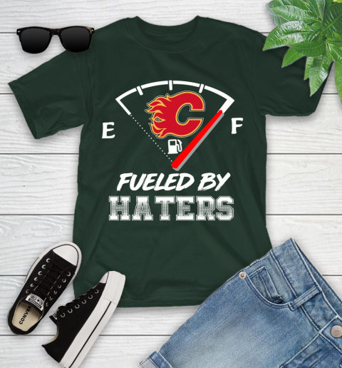 Calgary Flames NHL Hockey Fueled By Haters Sports Youth T-Shirt 5