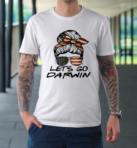 Lets Go Darwin Us Flag Sarcastic T-Shirt 8