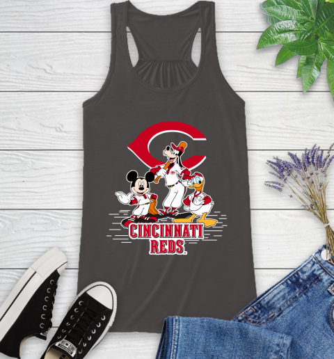 MLB Cincinnati Reds Mickey Mouse Donald Duck Goofy Baseball T Shirt Racerback Tank 11