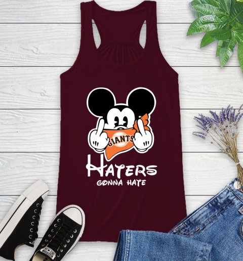 MLB San Francisco Giants Haters Gonna Hate Mickey Mouse Disney Baseball T Shirt_000 Racerback Tank 2