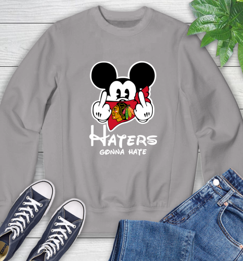NHL Chicago Blackhawks Haters Gonna Hate Mickey Mouse Disney Hockey T Shirt Sweatshirt 5