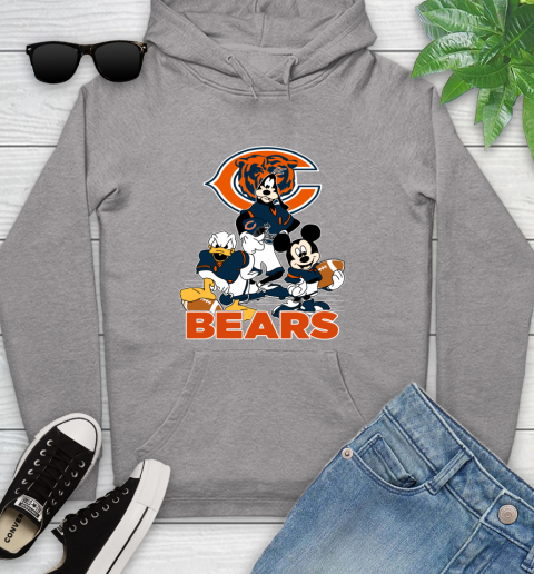 NFL Chicago Bears Mickey Mouse Donald Duck Goofy Football Shirt Youth Hoodie 6