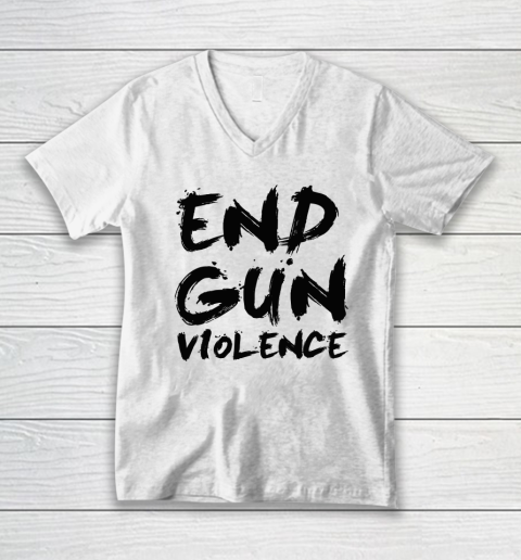 End Gun Violence V-Neck T-Shirt