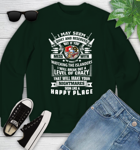 New York Islanders NHL Hockey Don't Mess With Me While I'm Watching My Team Sports Youth Sweatshirt 9
