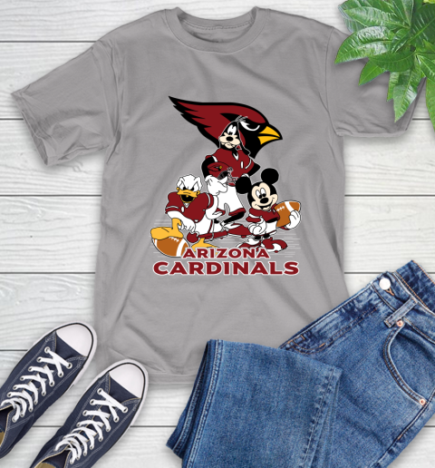 NFL Arizona Cardinals Mickey Mouse Donald Duck Goofy Football Shirt T-Shirt 6