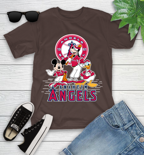 MLB Los Angeles Angels Mickey Mouse Donald Duck Goofy Baseball T