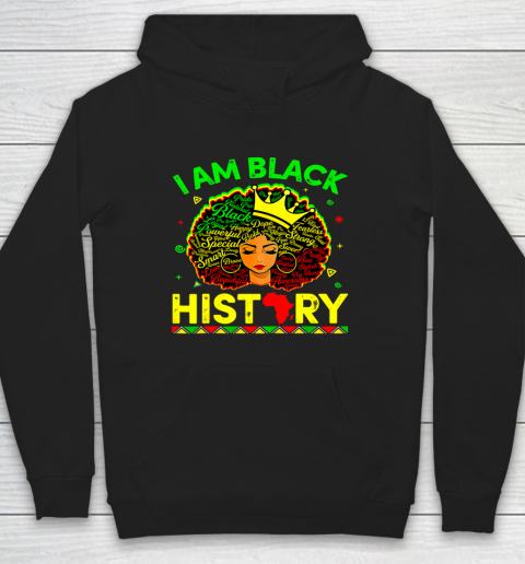 Black Girl, Women Shirt African American Pride Queen Girl I Am Black History Funny Hoodie