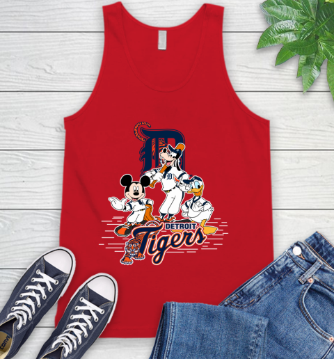 MLB Detroit Tigers Mickey Mouse Donald Duck Goofy Baseball T Shirt Tank Top 5
