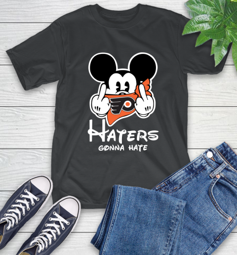 NHL Philadelphia Flyers Haters Gonna Hate Mickey Mouse Disney Hockey T Shirt T-Shirt