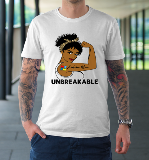 Autism Mom Strong Black Women Unbreakable Autism Awareness Black Girl, Women T-Shirt