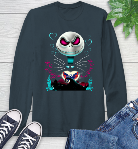NHL Washington Capitals Jack Skellington Sally The Nightmare Before Christmas Hockey Long Sleeve T-Shirt 9