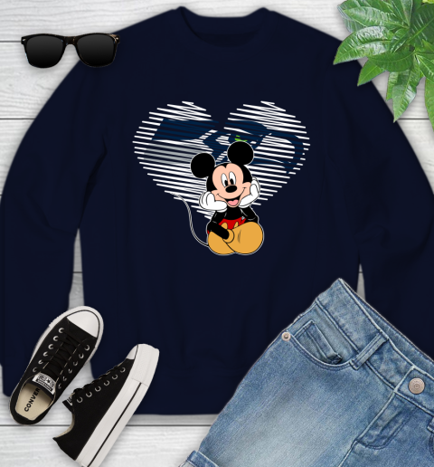 NFL Seattle Seahawks The Heart Mickey Mouse Disney Football T Shirt_000 Youth Sweatshirt 2