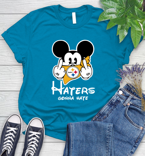 NFL Pittsburgh Steelers Haters Gonna Hate Mickey Mouse Disney Football T Shirt_000 Women's T-Shirt 10