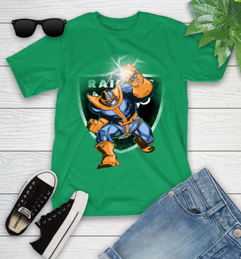 Oakland Raiders NFL Football Thanos Avengers Infinity War Marvel Youth T-Shirt 8