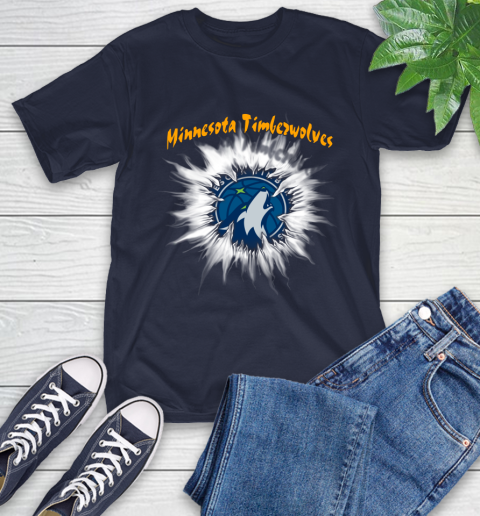 Minnesota Timberwolves NBA Basketball Rip Sports T-Shirt 3