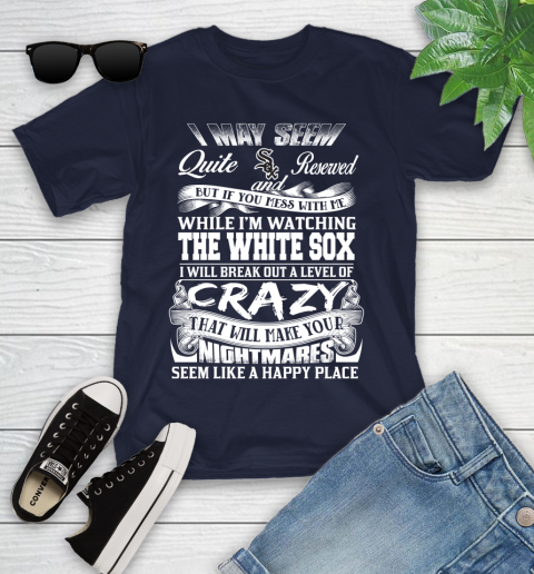 Chicago White MLB Baseball Don't Mess With Me While I'm Watching My Team Sox Youth T-Shirt 2