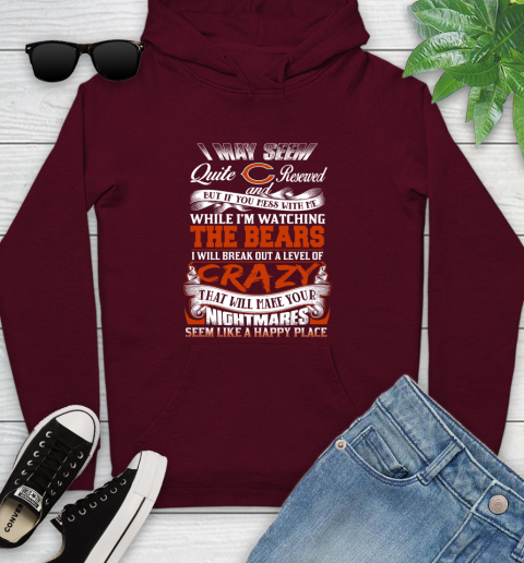 Chicago Bears NFL Football Don't Mess With Me While I'm Watching My Team Youth Hoodie 7