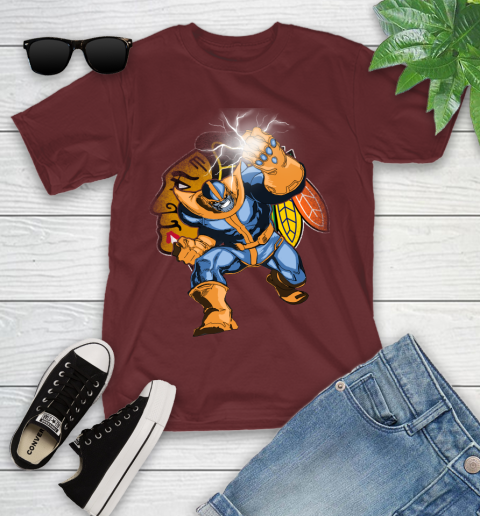 Chicago Blackhawks NHL Hockey Thanos Avengers Infinity War Marvel Youth T-Shirt 14