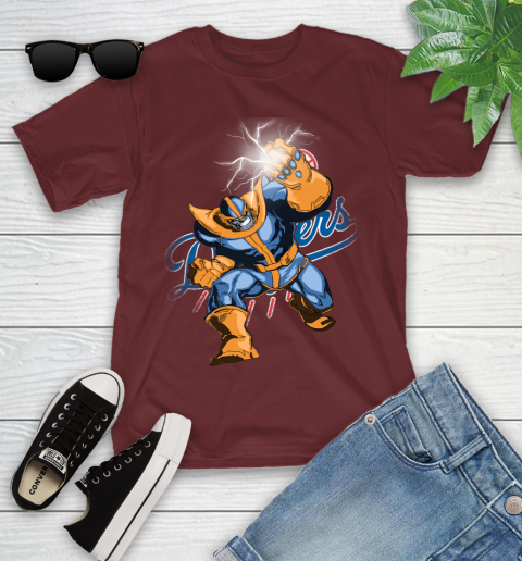 Los Angeles Dodgers MLB Baseball Thanos Avengers Infinity War Marvel Youth T-Shirt 14