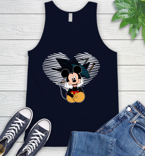 NHL San Jose Sharks The Heart Mickey Mouse Disney Hockey Tank Top 2