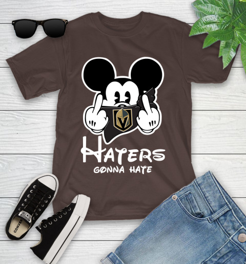 NHL Vegas Golden Knights Haters Gonna Hate Mickey Mouse Disney Hockey T Shirt Youth T-Shirt 7