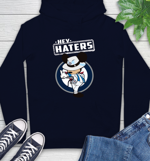 NHL Hey Haters Mickey Hockey Sports Winnipeg Jets Hoodie 3