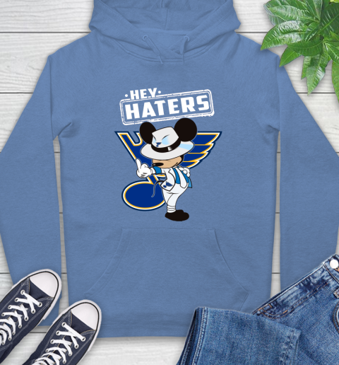 NHL Hey Haters Mickey Hockey Sports St.Louis Blues Hoodie 11