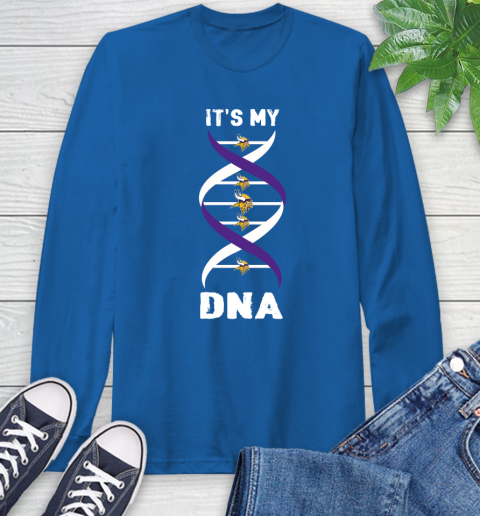 Minnesota Vikings NFL Football It's My DNA Sports Long Sleeve T-Shirt - Image 11