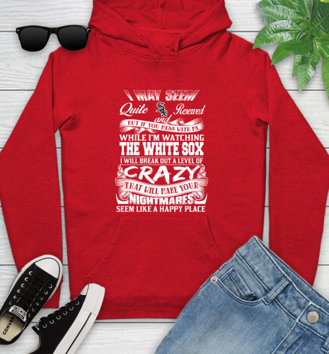 Chicago White MLB Baseball Don't Mess With Me While I'm Watching My Team Sox Youth Hoodie 12