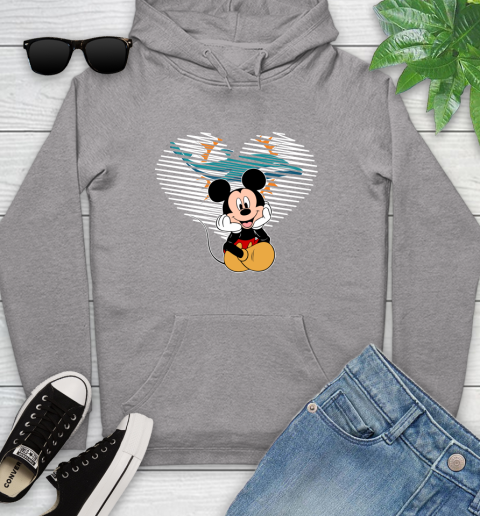 NFL Miami Dolphins The Heart Mickey Mouse Disney Football T Shirt_000 Youth Hoodie 6