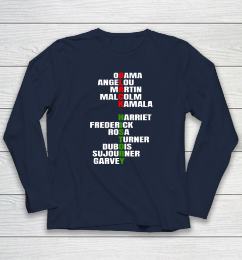 Obama Angelou Inspirational African Black History Month Long Sleeve T-Shirt 2
