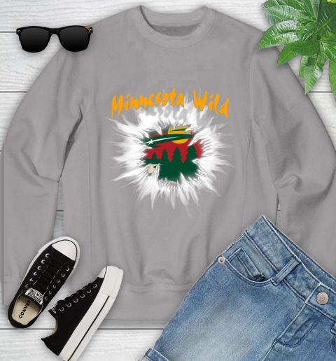 Minnesota Wild NHL Hockey Adoring Fan Rip Sports Youth Sweatshirt 3