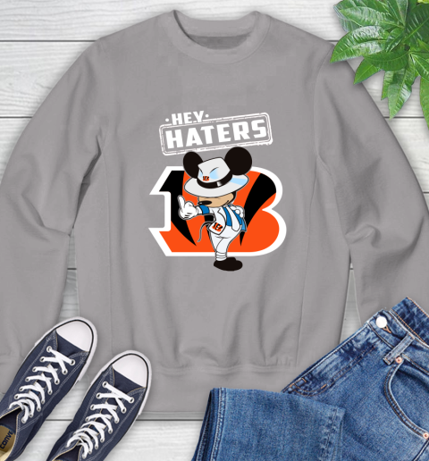 NFL Hey Haters Mickey Football Sports Cincinnati Bengals Sweatshirt 5