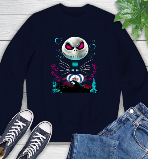 NHL Winnipeg Jets Jack Skellington Sally The Nightmare Before Christmas Hockey Sweatshirt Tee For Sports