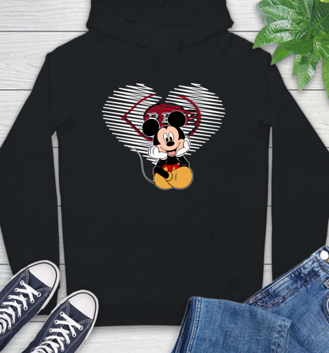 MLB Cincinnati Reds The Heart Mickey Mouse Disney Baseball T Shirt_000 Hoodie