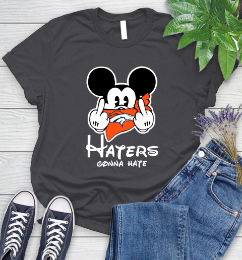 NFL Denver Broncos Haters Gonna Hate Mickey Mouse Disney Football T Shirt Women's T-Shirt 8