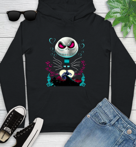 NHL Vancouver Canucks Jack Skellington Sally The Nightmare Before Christmas Hockey Youth Hoodie