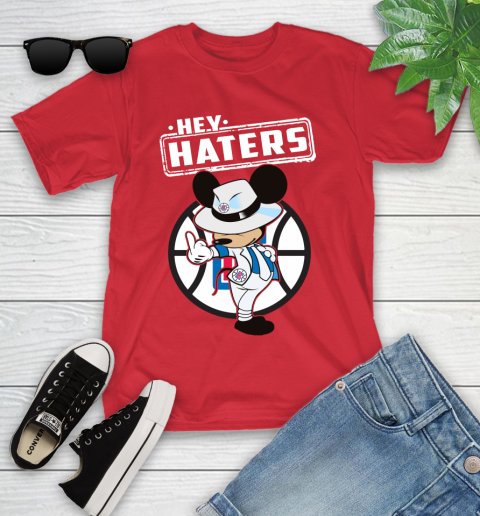 NBA Hey Haters Mickey Basketball Sports Los Angeles Clippers Youth T-Shirt 13