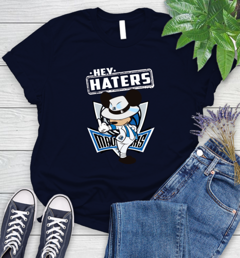 NBA Hey Haters Mickey Basketball Sports Dallas Mavericks Women's T-Shirt 2
