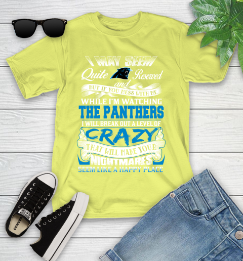 Carolina Panthers NFL Football Don't Mess With Me While I'm Watching My Team Youth T-Shirt 10