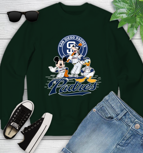 MLB San Diego Padres Mickey Mouse Donald Duck Goofy Baseball T Shirt Youth Sweatshirt 9
